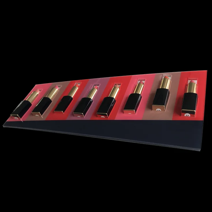 Acrylic Display Lipstick Organizer Cosmetics Displays Decorative For Cosmetic Shop