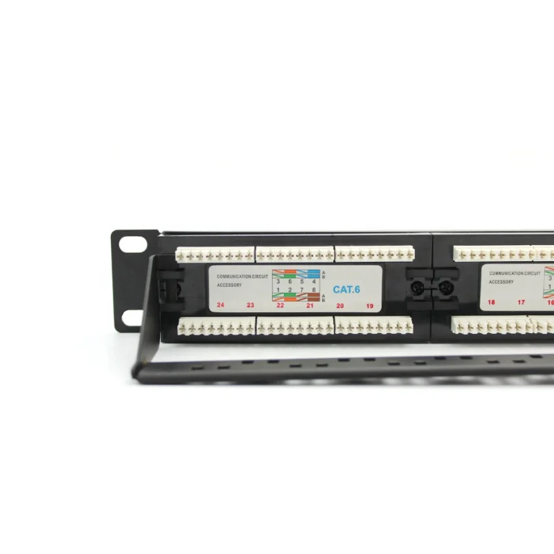 Made in China Management 1U 19 Inch Full loaded 24 Port patch panel cat 6