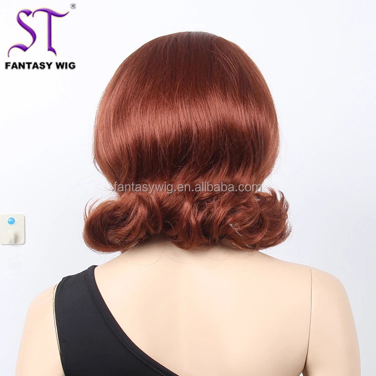 Factory Cheap Wigs Wholesale Celebrity Retro-Style Short Blonde Wig Curly Synthetic Hair Wigs For White Women