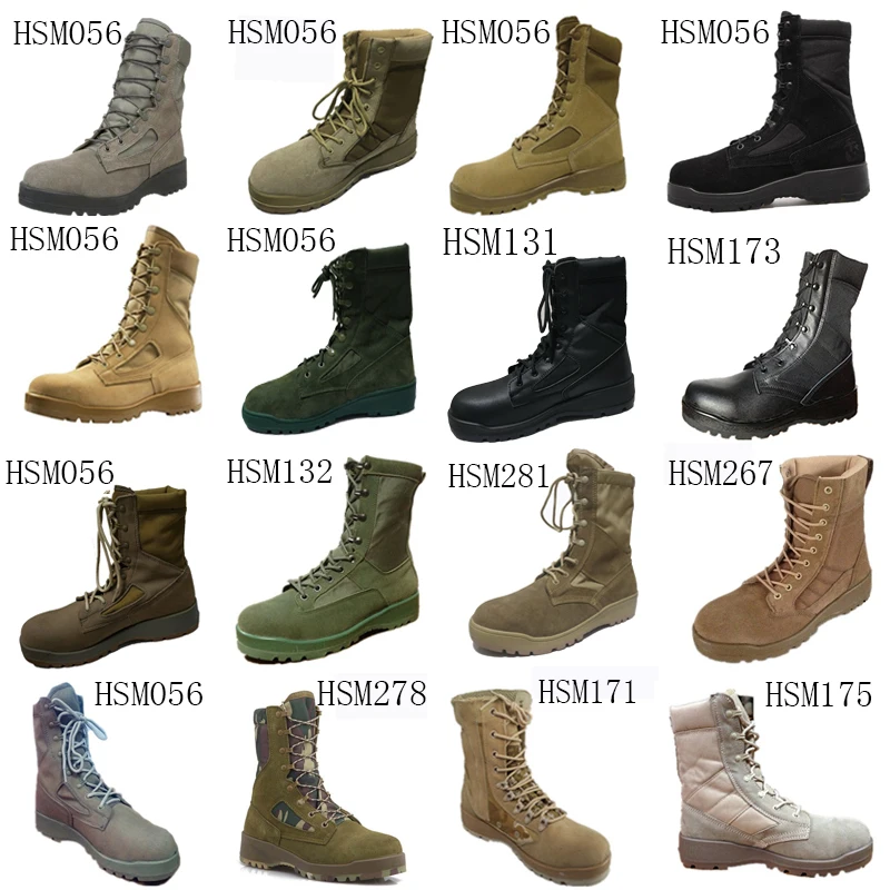 ZXY, Belleville military ankle height boots multicolor suede leather army boots special force trekking footwear HSM056