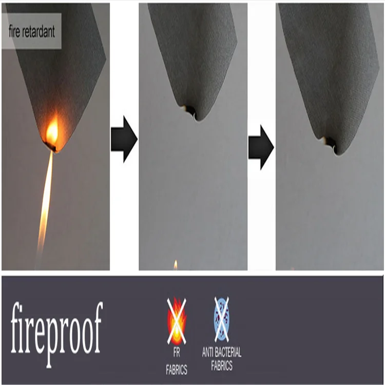 fire proof  polyester fabric manual  roller window blinds