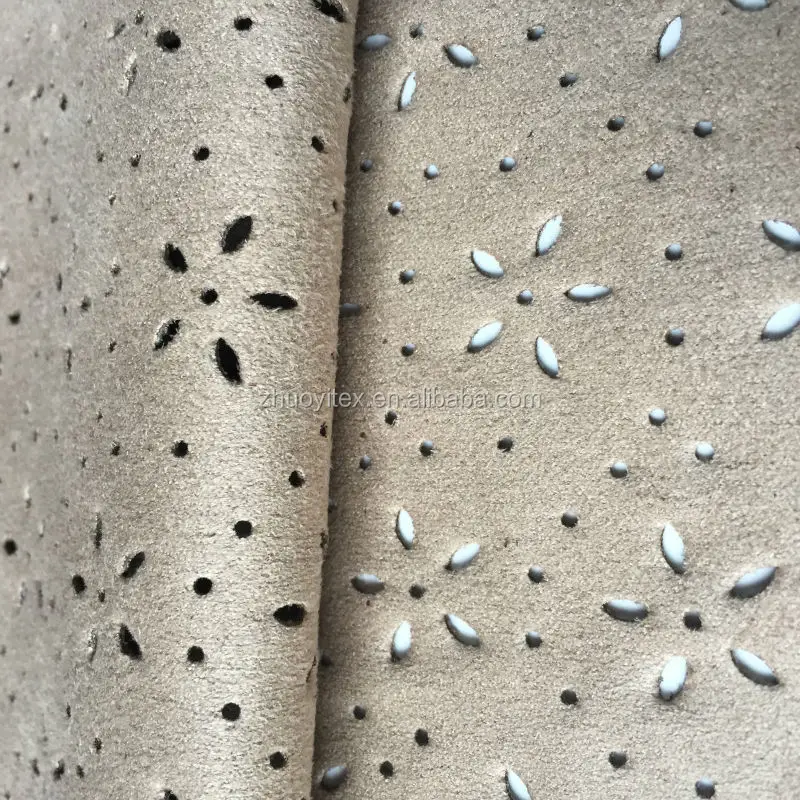 Модная искусственная замша с дырочками для модной