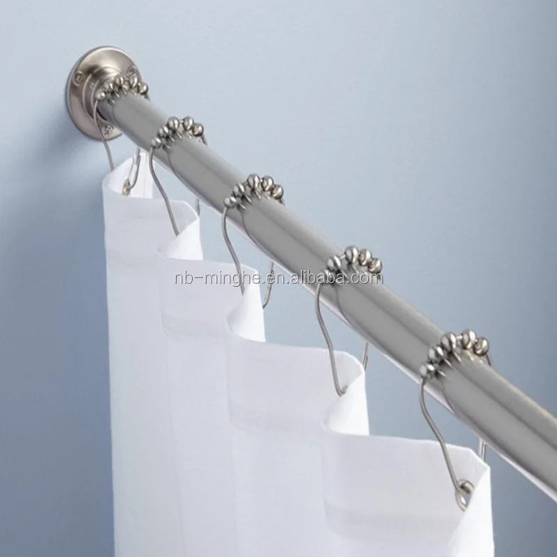 Straight shower curtain rod