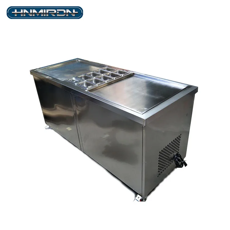 Высокое качество машина для жареного мороженого может сделать рулон приготовления