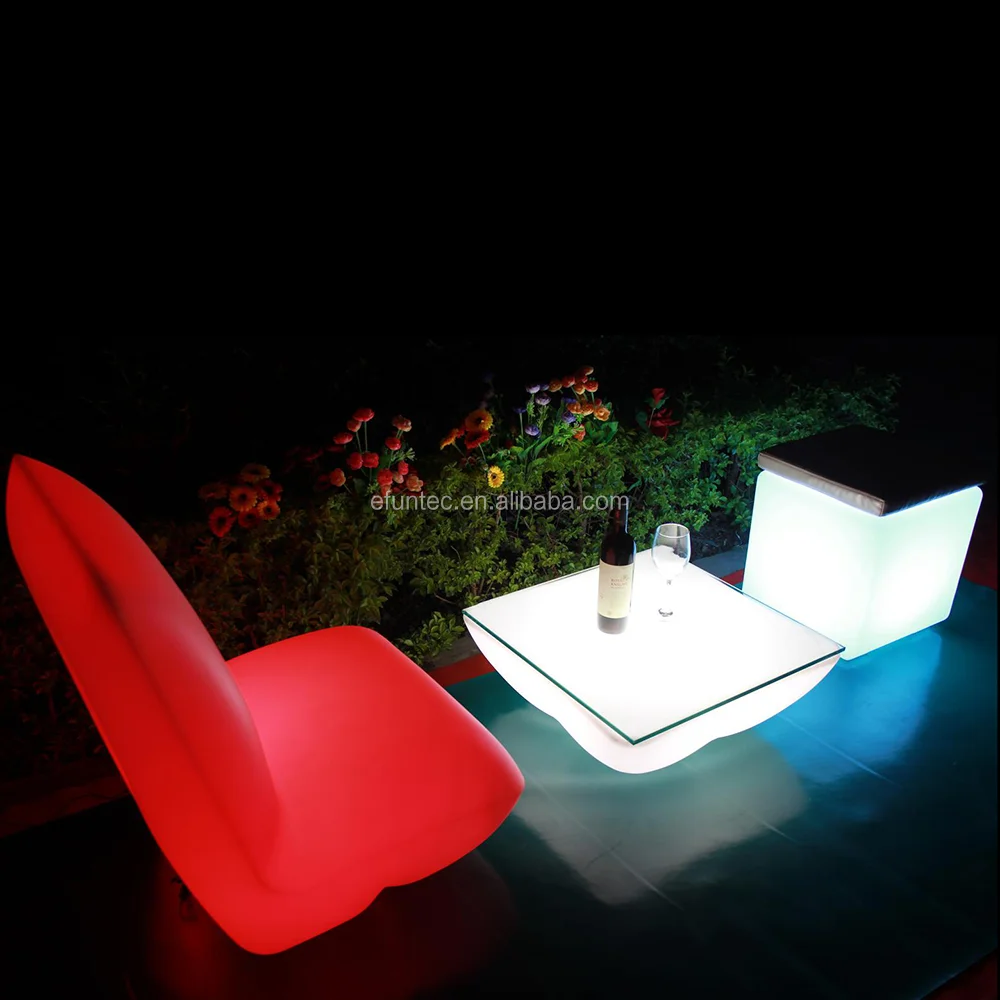 Водонепроницаемая полиэтиленовая пластиковая светодиодная Подушка, диван с rgb-подсветкой, меняющая цвет, коммерческая светодиодная мебель для отдыха