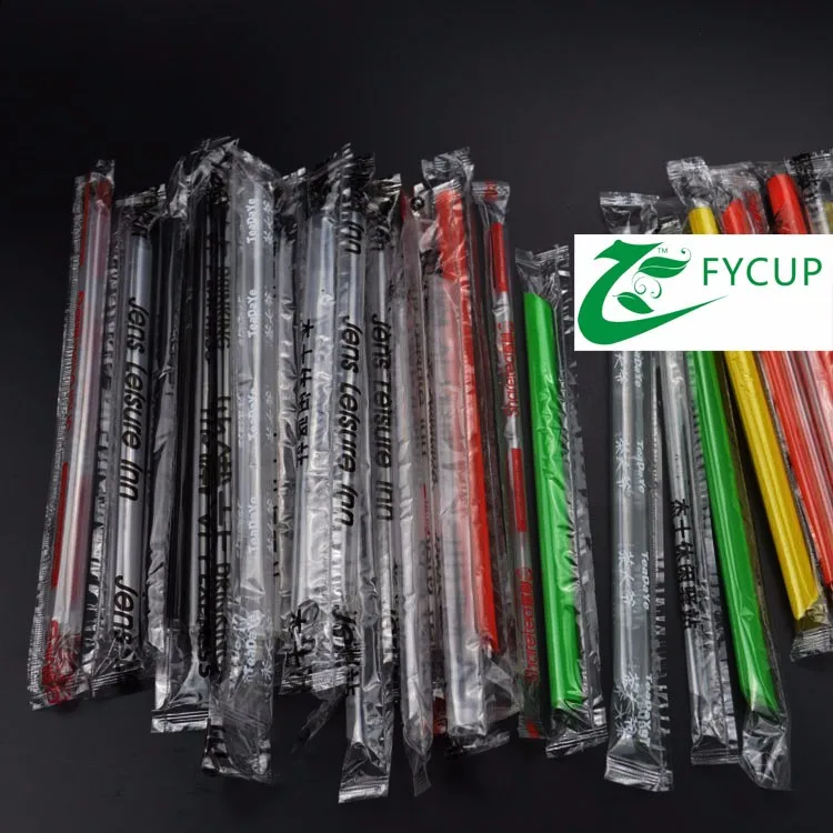 
Recycle disposable heat stable straws, clear plastic boba tea straws,yogurt straws 
