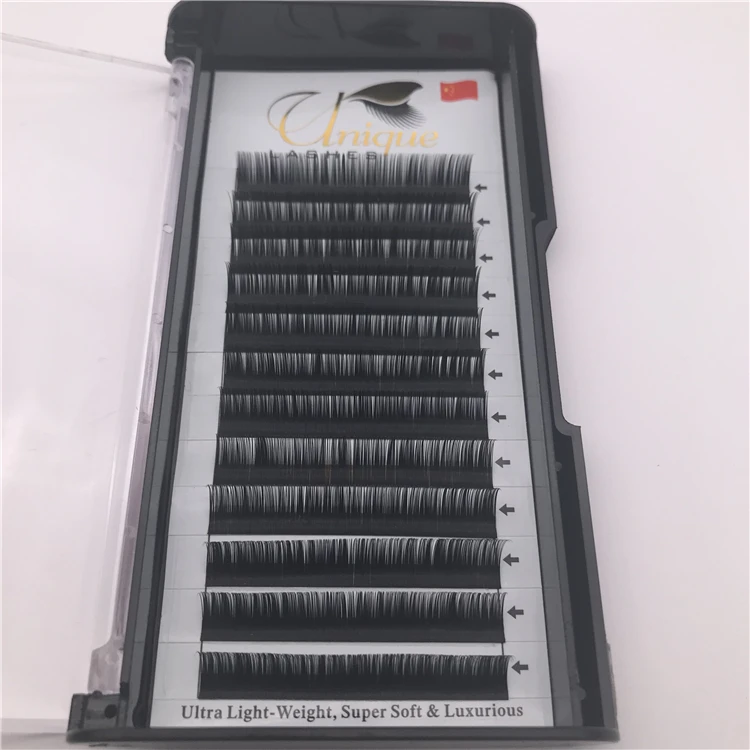 Made in vietnam products mixed size 8-15 J B C D matt / glossy individual lashes custom eyelash box private label lash extension