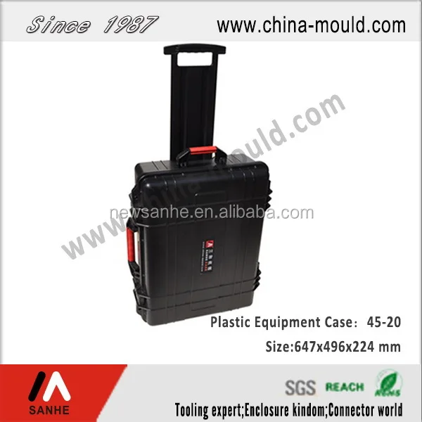 Abs waterproof equipment transport case with insert in
