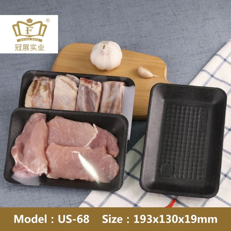 
19.3*13*1.9cm Disposable Eco-Friendly Foam Tray seafood and meat packing trays customized color food grade packing trays 