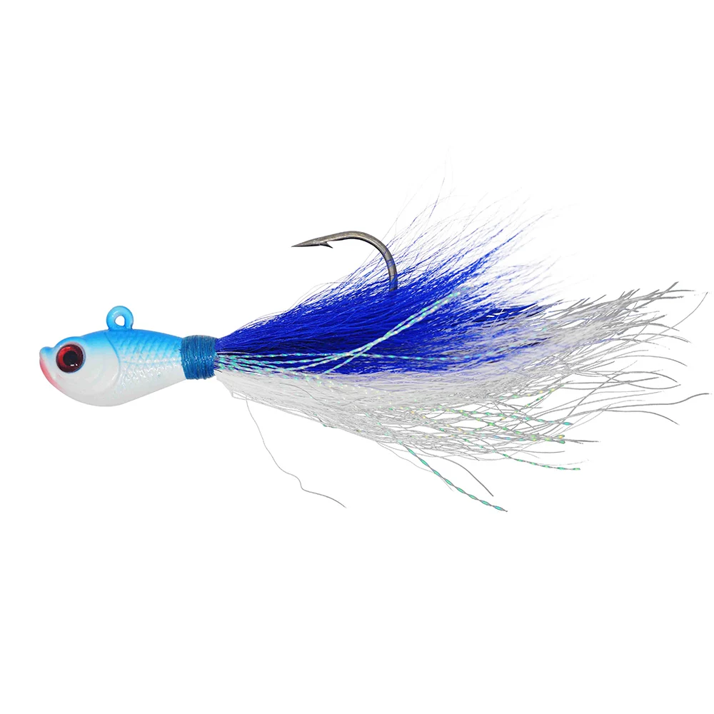  Best price 1/2oz bucktail jig tying kit saltwater fishing lures hair
