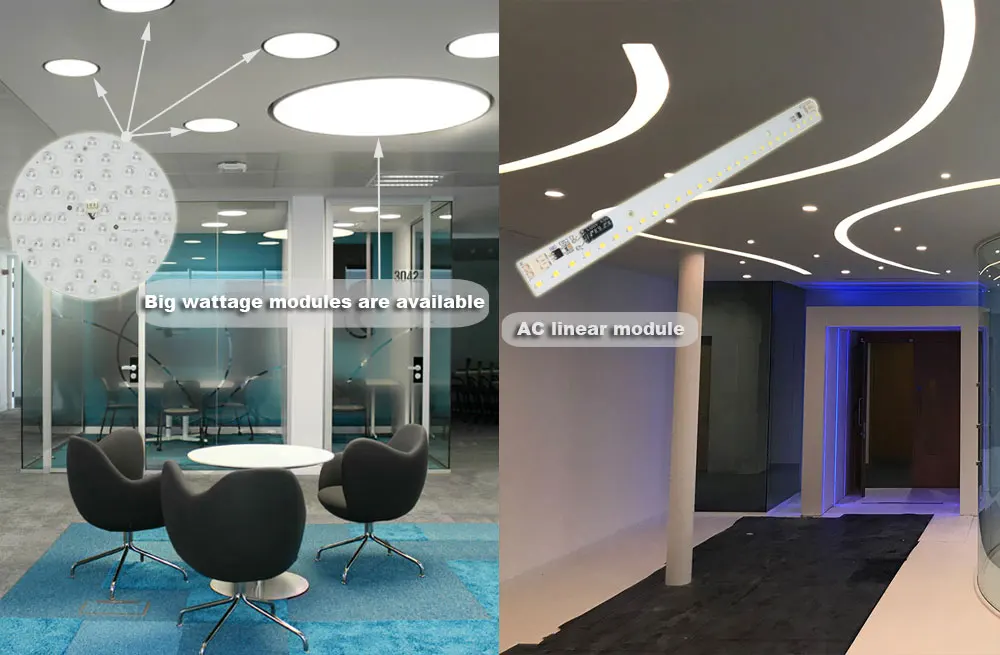 
HOSLIGHT C3 20W LED Ceiling Module Light Adjustable CCT driverless Round PCB for ceiling Lamp retrofit with Magnet 