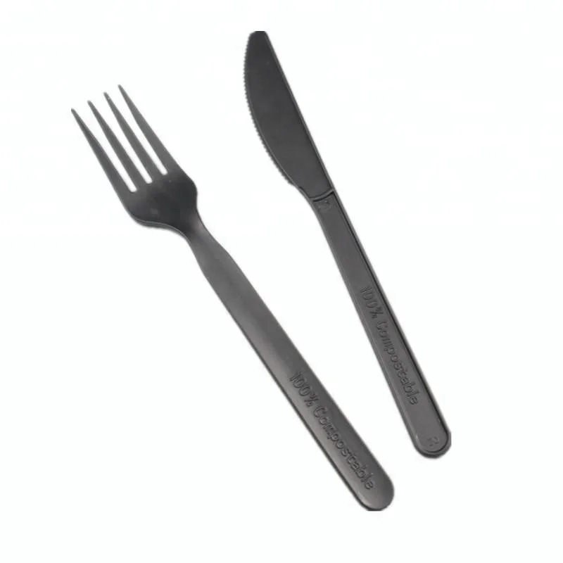 100% Biodegradable Eco-friendly Disposable Wholesale Plastic PLA Cutlery