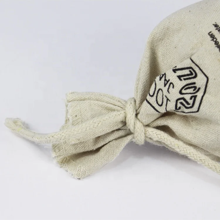 Nature cotton Storage eco-friendly custom logo salt canvas Sundries drawstring organizer Cosmetic Shoes Dust Gift packaging bags