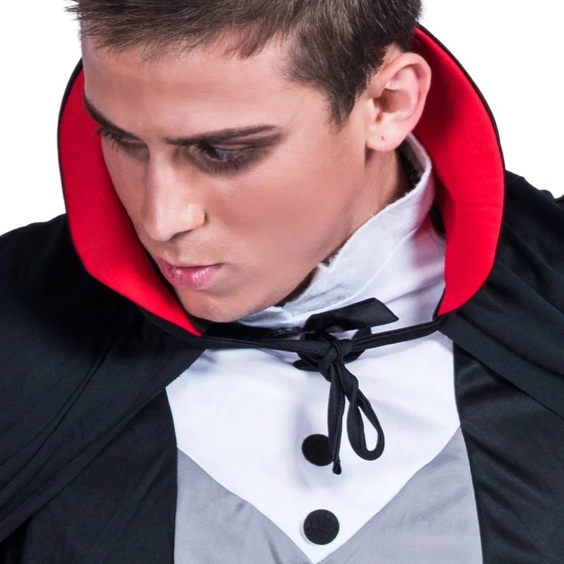Wholesale New 2019 Gothic Vampire black Cloak for men Halloween adult cosplay costume festival clothing