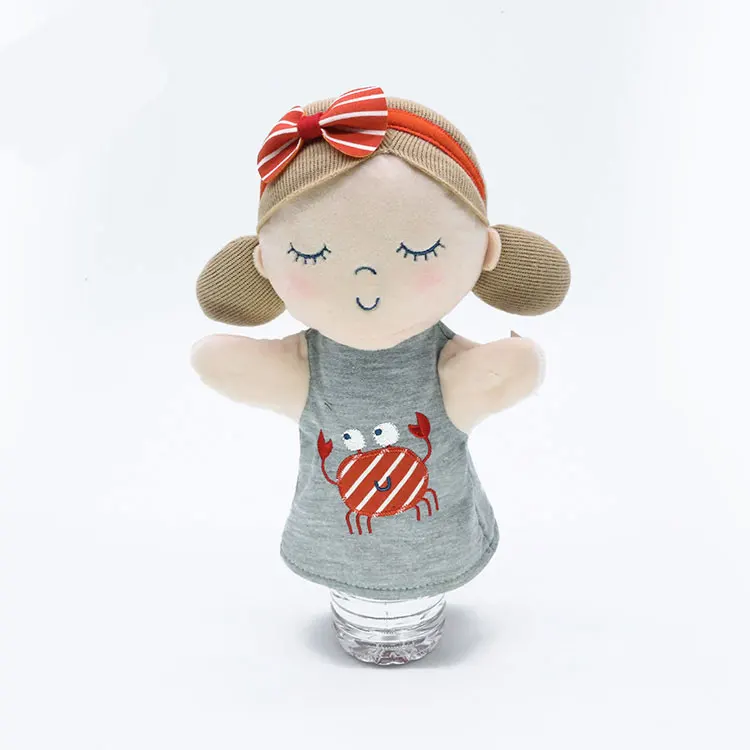Plush doll girl hand puppet for sale