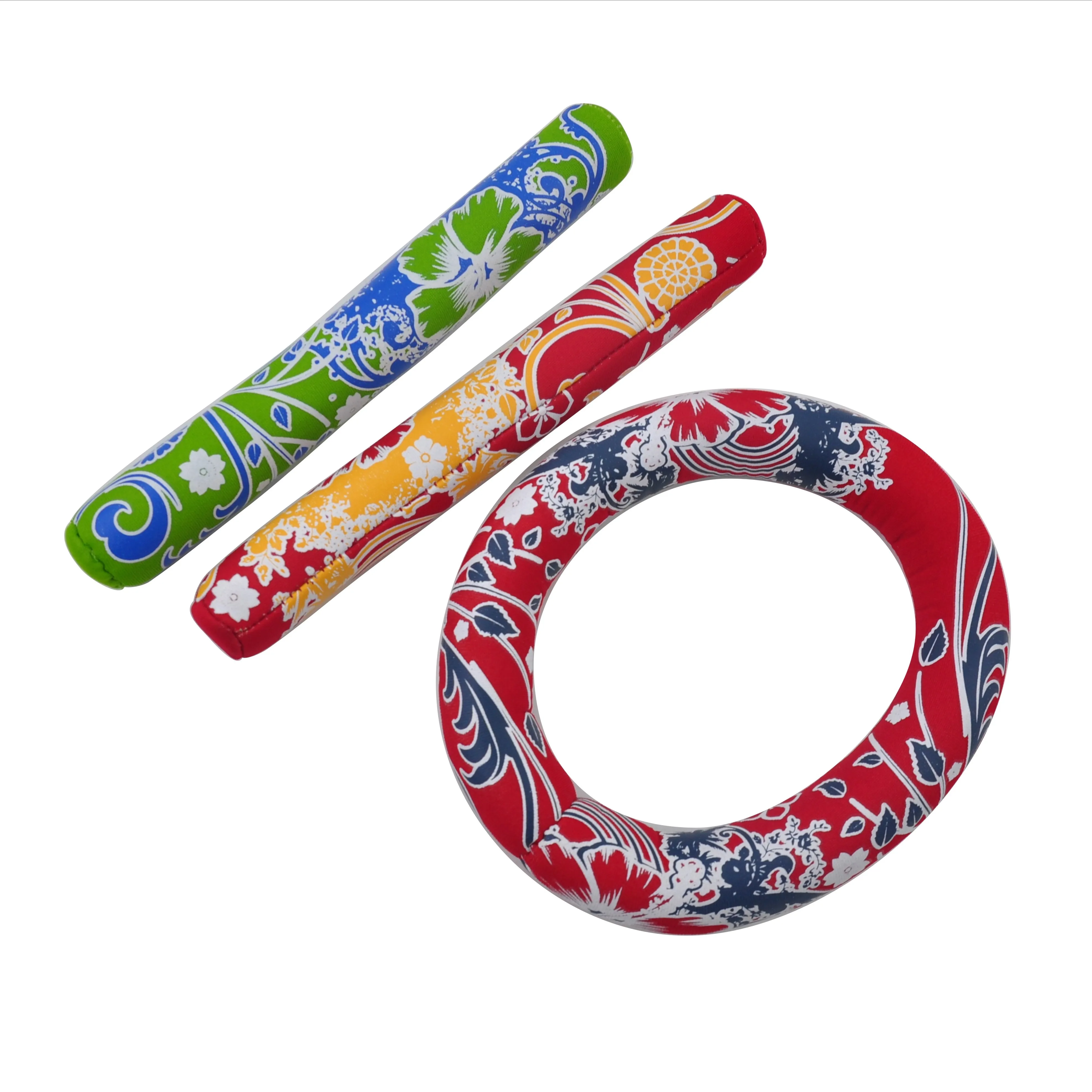 BSCI SEDEX 4 Factory Neoprene Swimming Pool Dive Set With Ring, Bar and Tail Ball