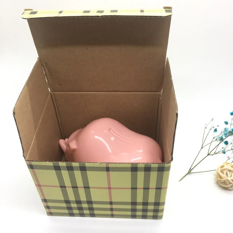 custom plastic cute rhino coin bank animal money box with lock and key cute piggy bank