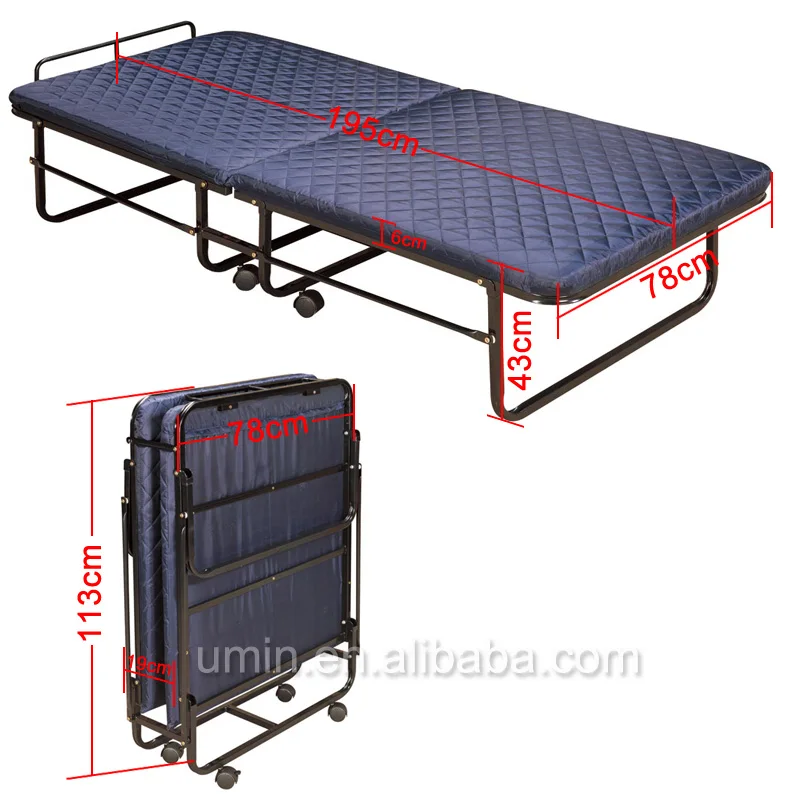 Portable Single Size Memory Foam Folding Bed For Adults