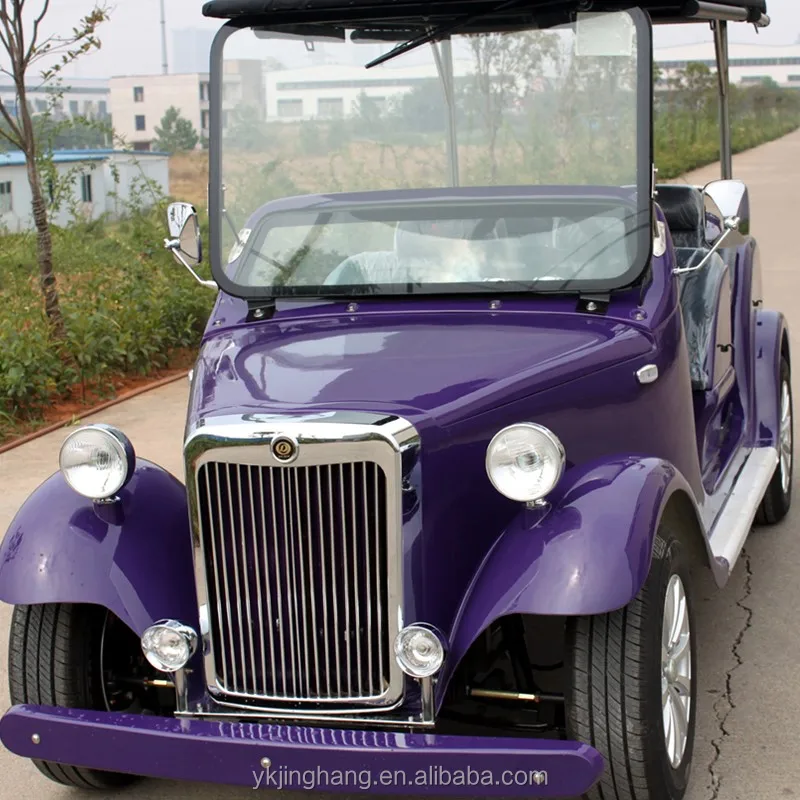 4 passenger electric white vintage classic car for sale