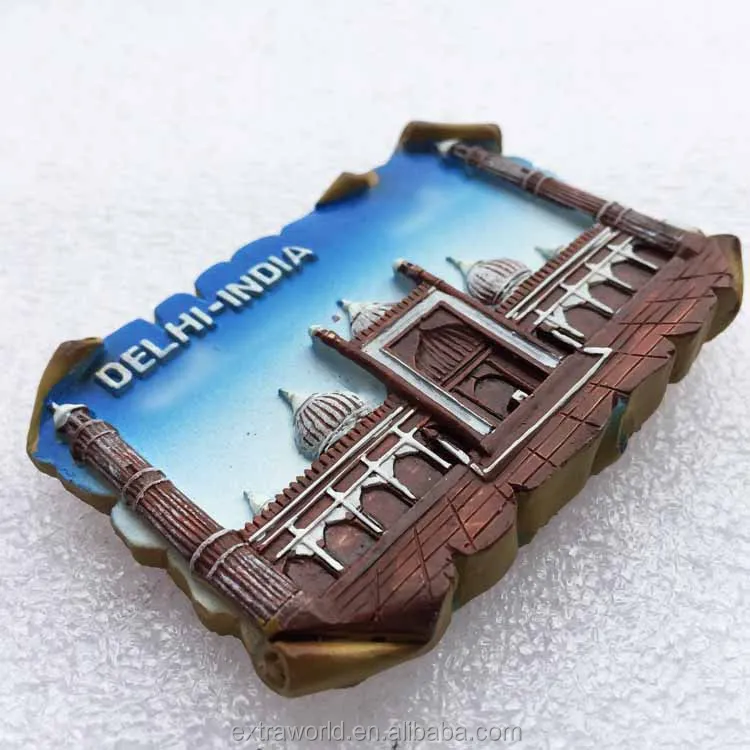 Cheap Price Delhi Resin Souvenir Fridge Magnet India