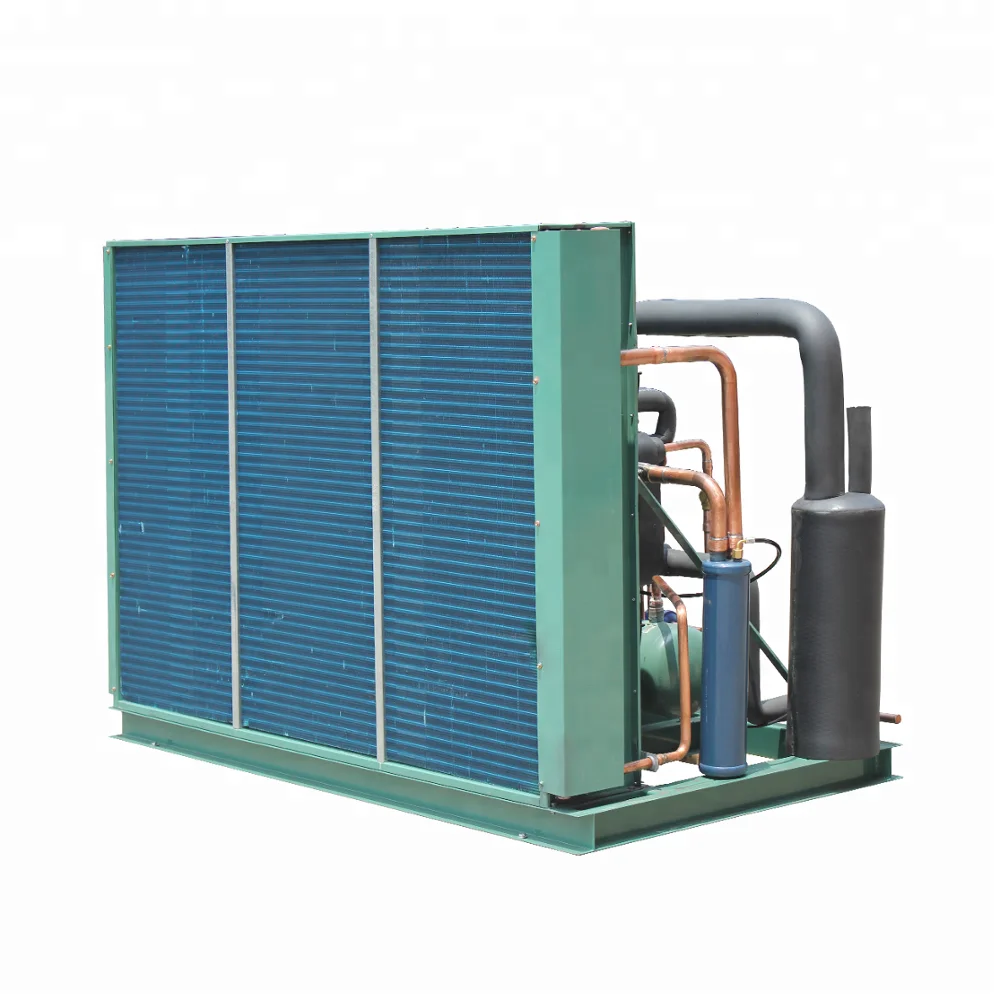 Air Cooled condenser Condensing Unit With 2 stage Compressor 30hp with 6 axial fans