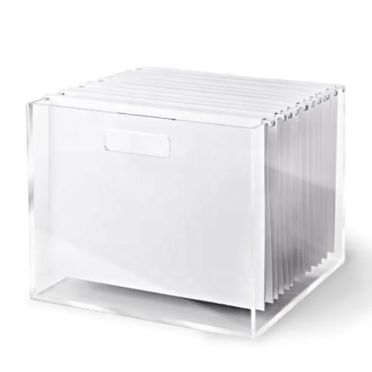 
Custom Clear Acrylic Office School Supplies Desk File Folder Holder organizer Storage Box 
