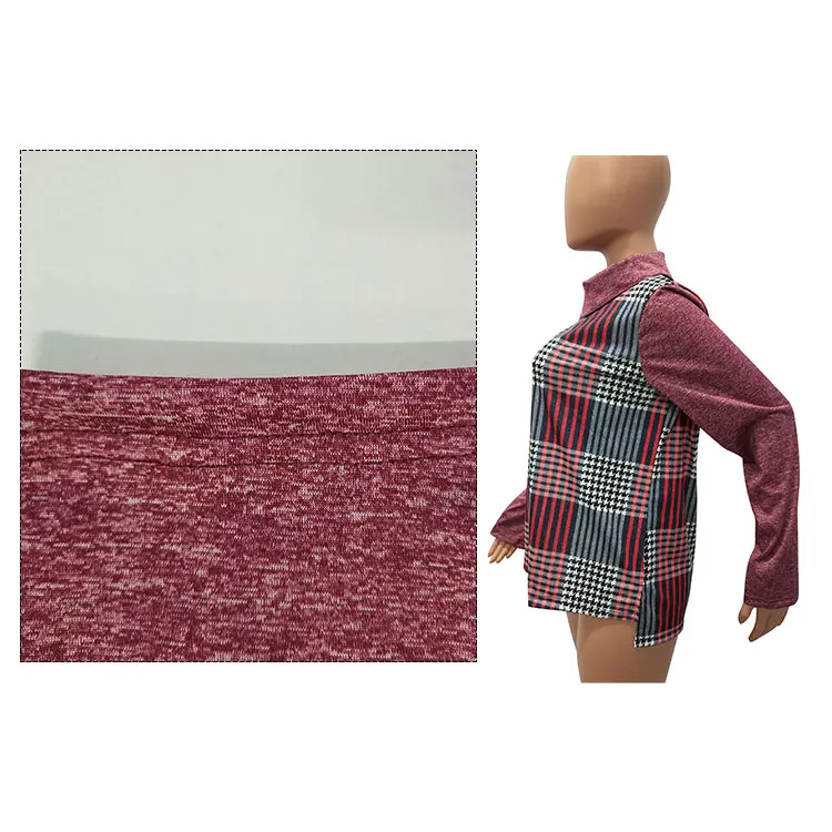 
Ready to ship OEM ODM MC2306 Women Casual Swing Long Sleeve Casual T-shirts Striped Tunic Dress 