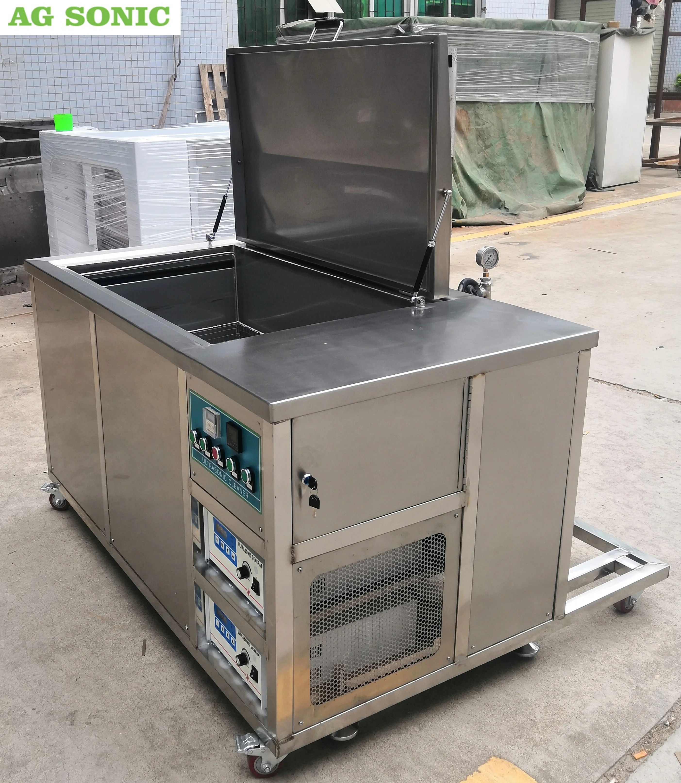 Ultrasonic Bath For Cleaning Engine 28khz With Hinged Lid And Drainage 360L Vertical Ultrasonic Cleaner