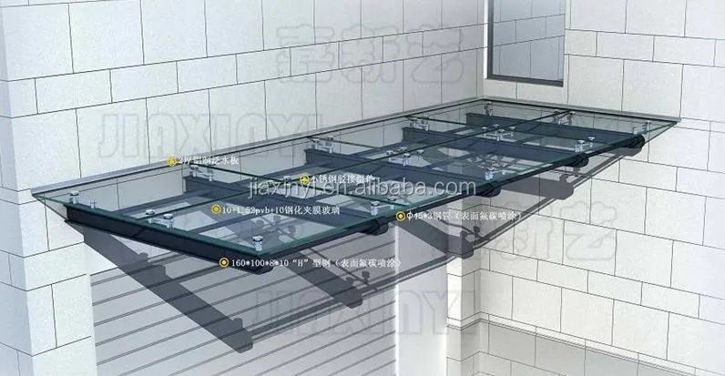 Glass Canopy Fittings Cheap Stainless Steel Glass Canopy