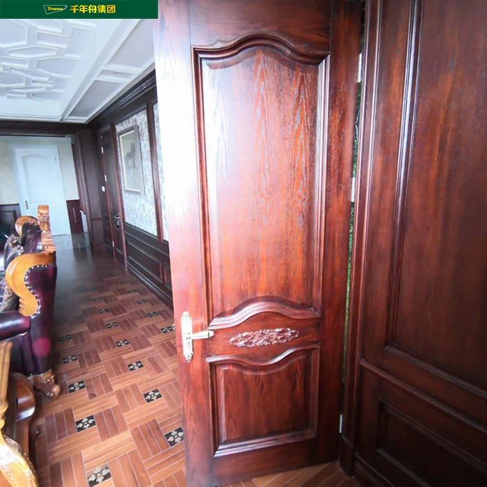 High Quality New Products Wholesale Bedroom Interior Fire Rated  Main Entrance Solid Wooden Composite Security Doors Design