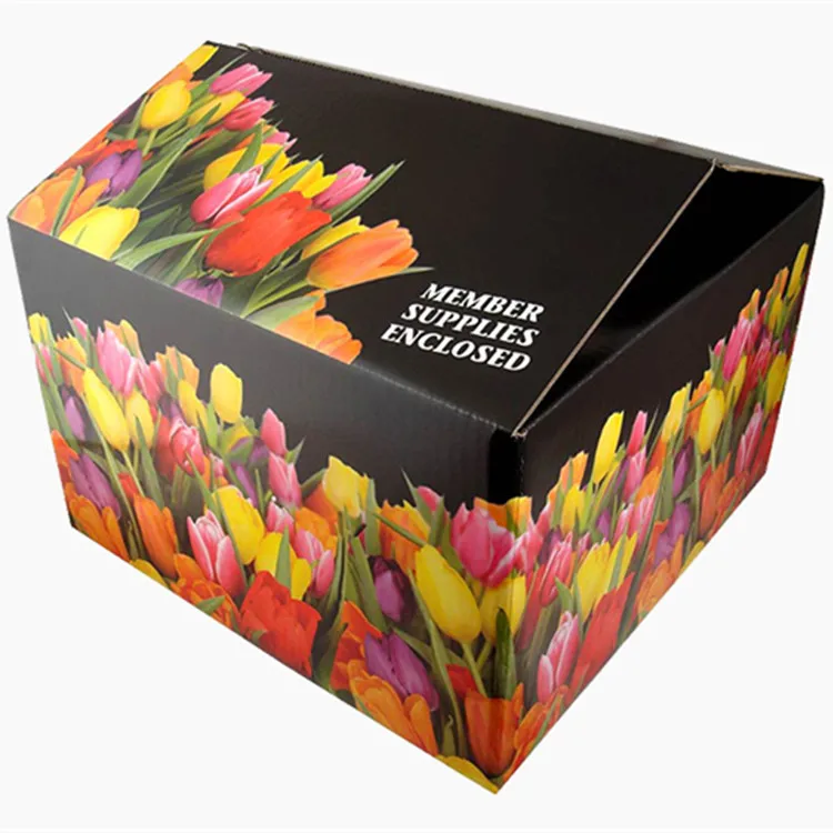 Matt lamination custom CMYK printed corrugated fruit packing box