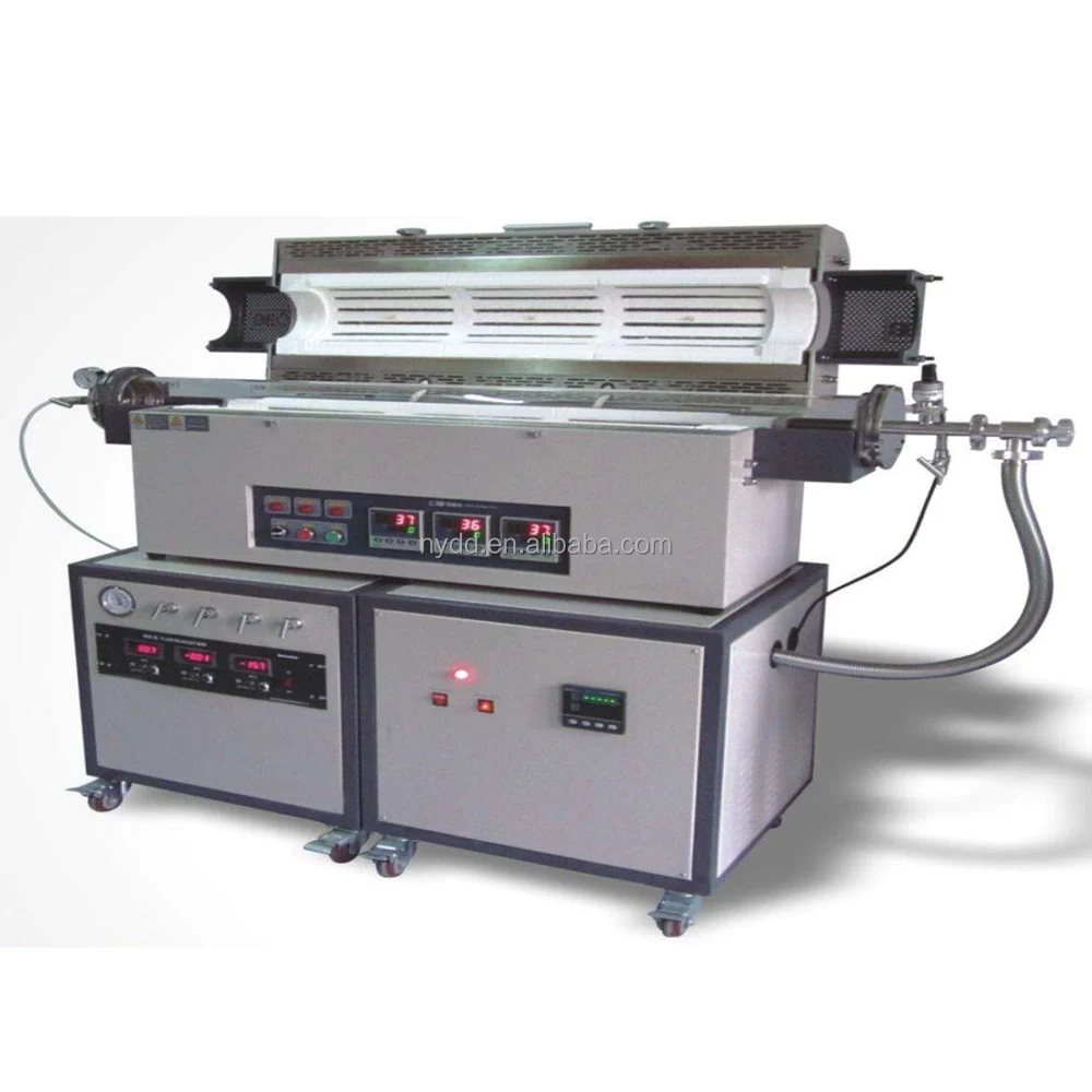 
1200 Degree Electrical Plasma Enhanced Chemical Vapor Deposition PECVD Vacuum Tube Furnace With Proton Mixing Control System 