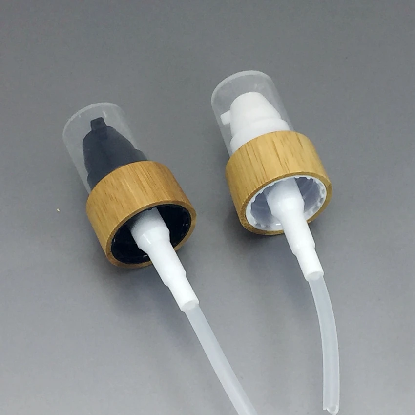 cosmetic cream pump 20/410 wood bamboo plastic treatment pump