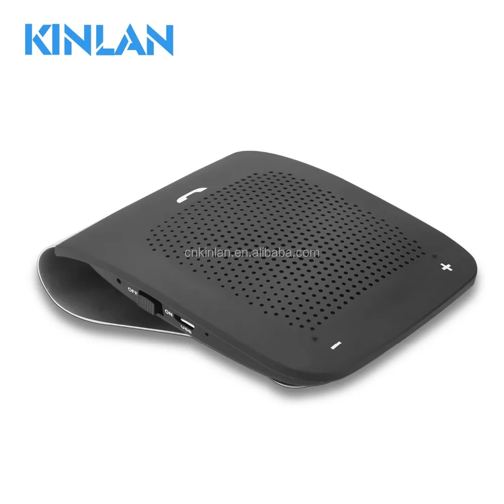 MultiPoint Wireless bluet In-car hands free car kit Microphone car visor portable speaker with metal clip