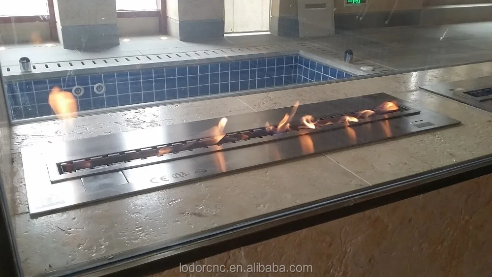55 inch bioethanol fireplace 1400*250*235 mm / small ethanol fireplace/ Temperature display screen fireplace