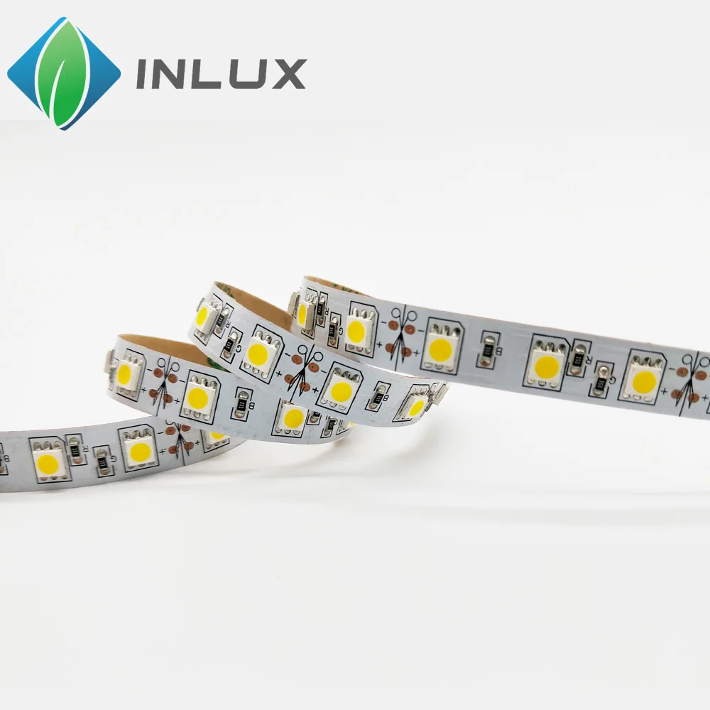 shenzhen inlux factory wholesale 3M tape Adhesive LM561C SMD 5050 3528 5730 LED strip Light IP20 tape light
