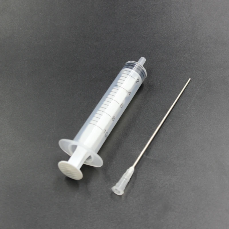10ml syringe injector for refilling ink CISS CIS with 10cm long needle