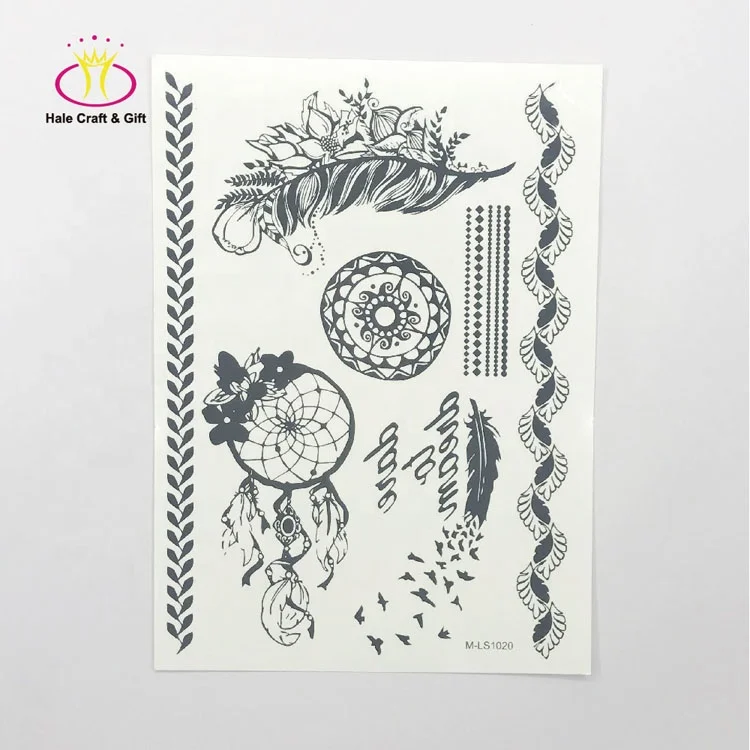 Supplies Custom Design Water Transfer 3D Body Temporary Tattoo Sticker