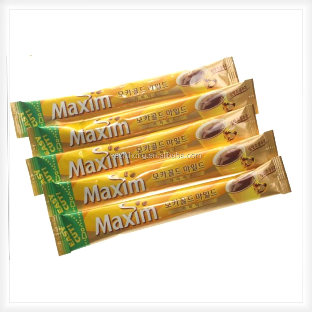 custom printed disposable plastic instant coffee packaging film/ chocolate bar packaging material