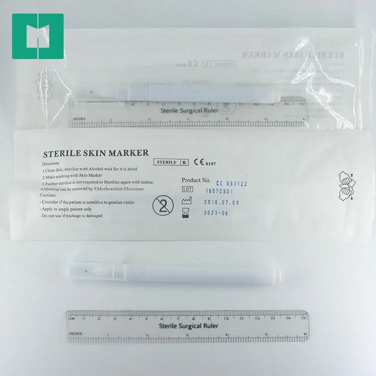 China Factory ISO 10993 approved sterile surgical skin marker pen medical skin marker
