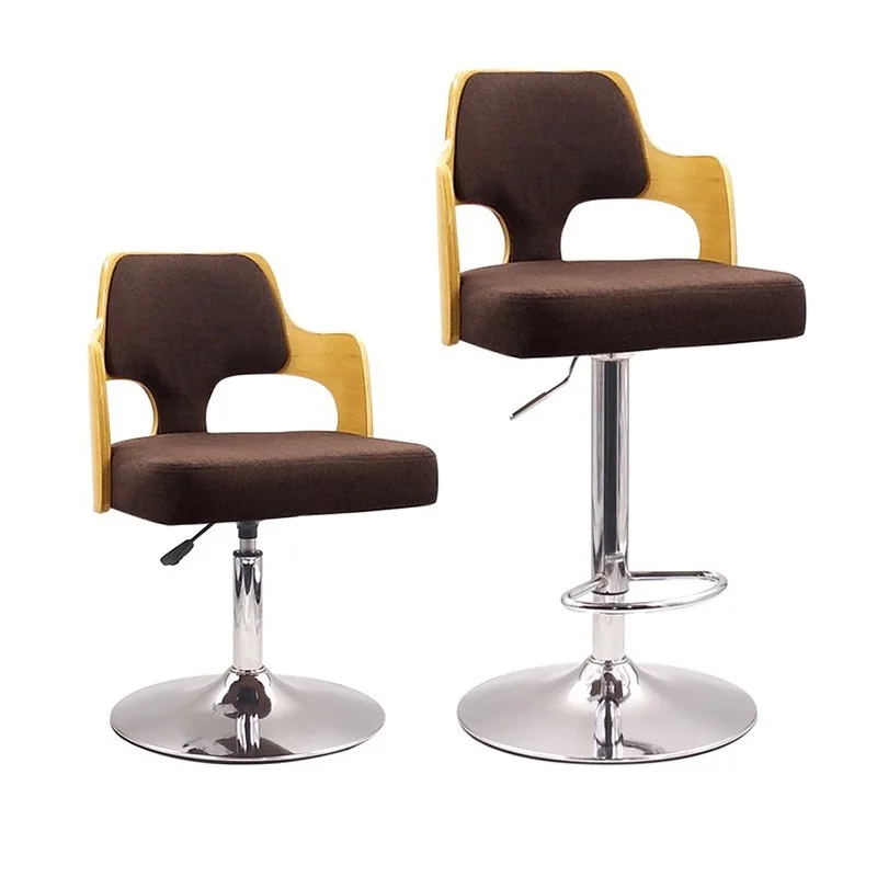 
Faux Leather and Chrome Finish Contemporary Swivel Barstool 