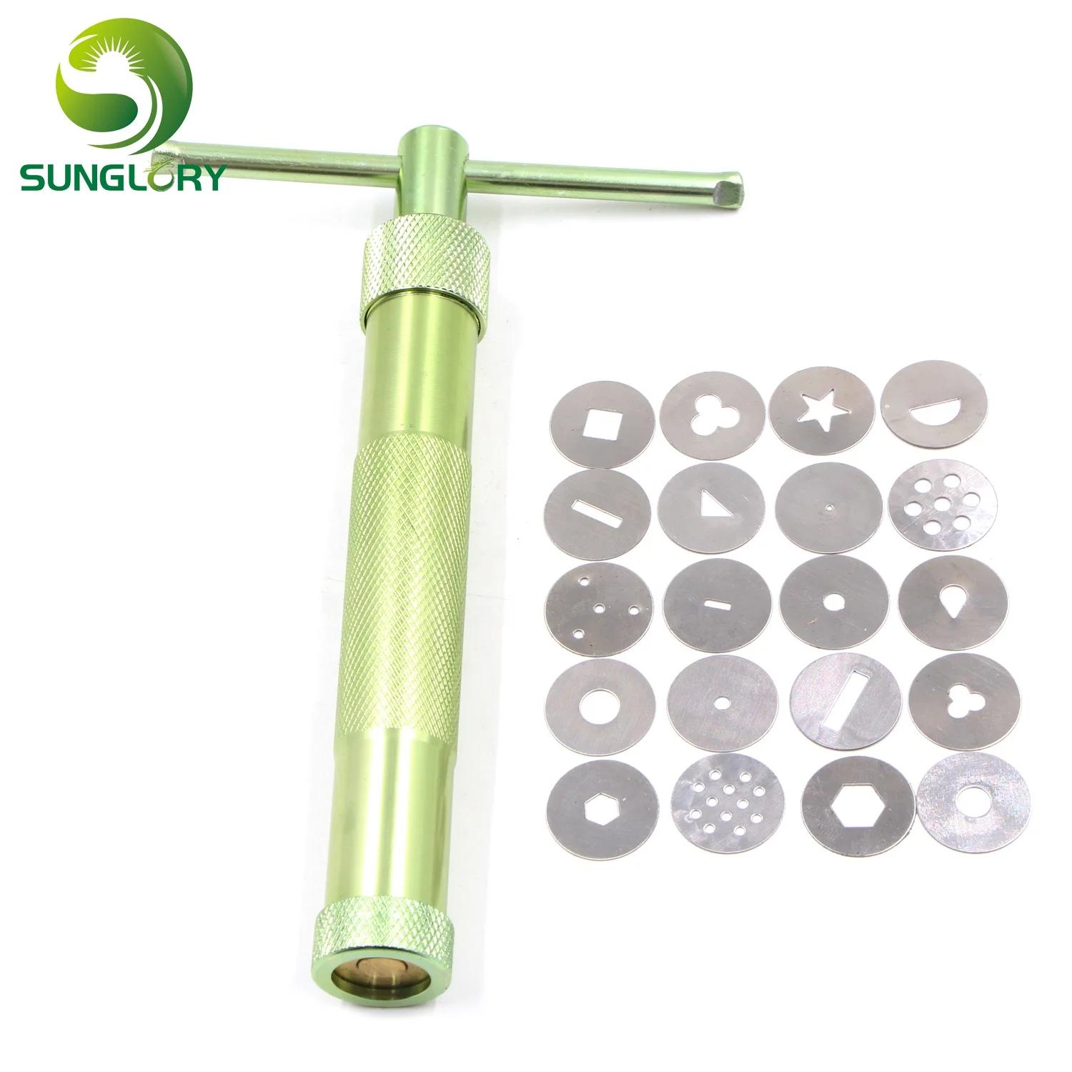 20 Discs Diskettens Stainless Steel Sugar Paste Extruder For Clay Gun Sugar Craft Fondant Cake Sculpture Polymer Baking Tools