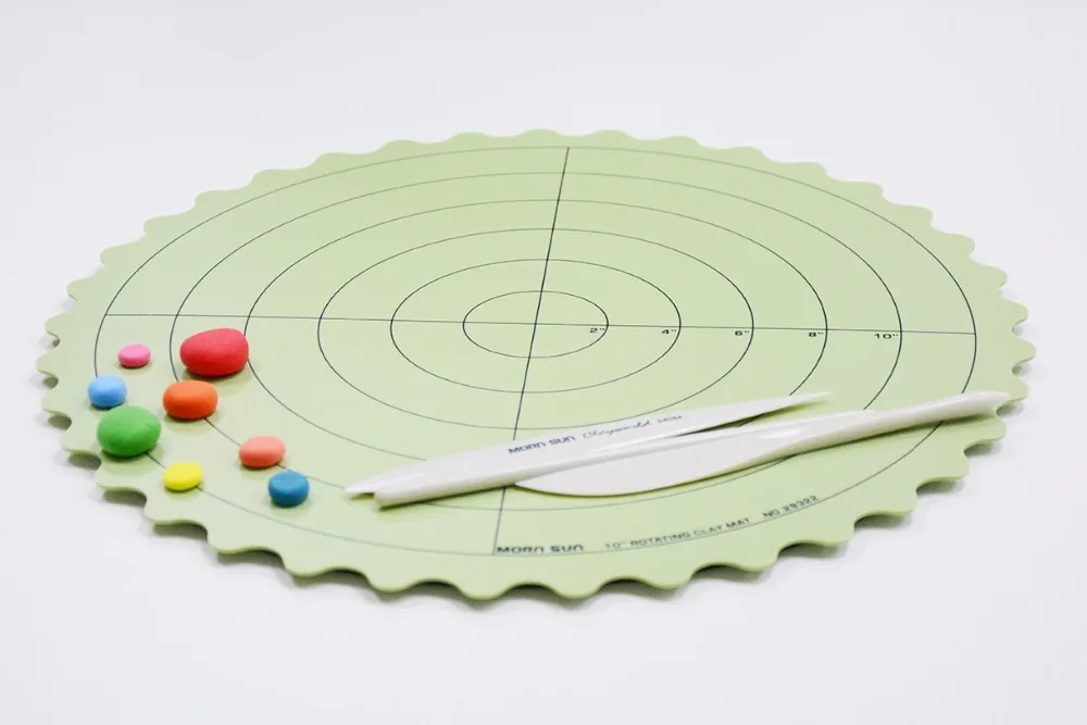 Amazon wholesale Taiwan supply Authenticated Anti-Slip eco friendly PP Rotary Craft Rotating Cutting Mat with Food-Grade Ink