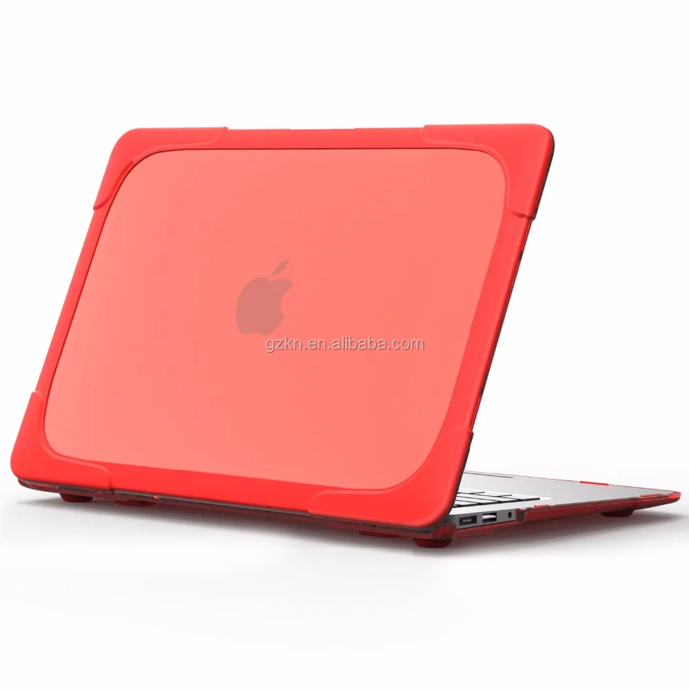 Rubberized plastic hard cover case shell for Macbook Air 13/Retina 12/Macbook Air 11 with strong stand