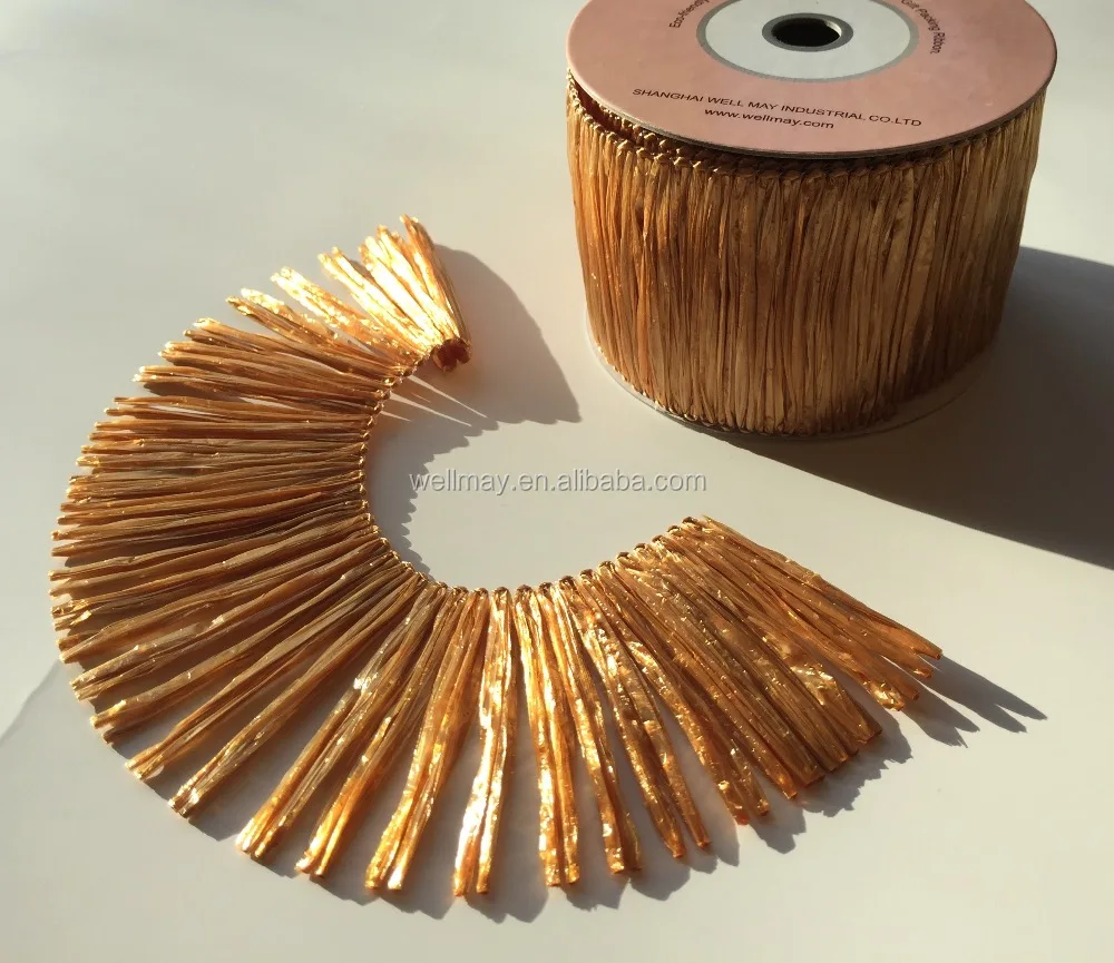
raffia fringe trimming 