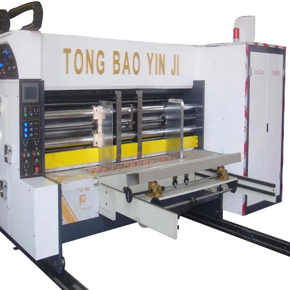 three colors flexo printer slotter machine