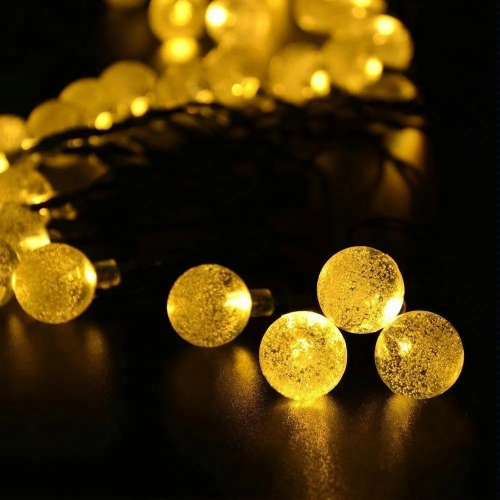 
Hot Sale Grape Shaped Solar Waterproof Outdoor Decorative Lamps Crystal Ball Globe outdoor string led lights 