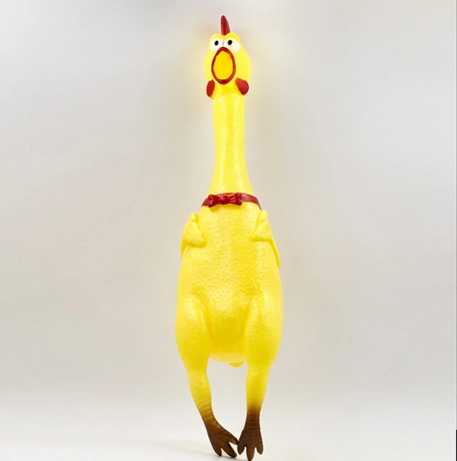 Joking vinyl shrilling chicken, chicken squeeze toy for kids,