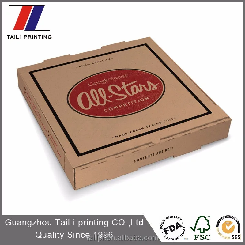  Высокое качество f-флейта картона hot pizza box