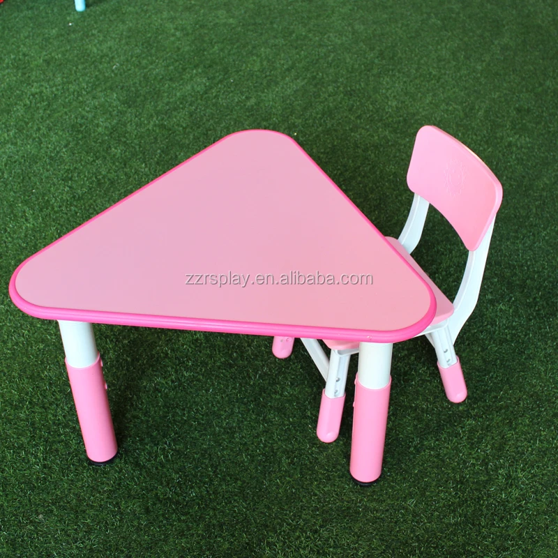 wholesale stock kindergarten furniture kids table chair with plastic foot